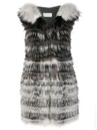 Yves Salomon Fox Fur Hooded Gilet - Multicolour