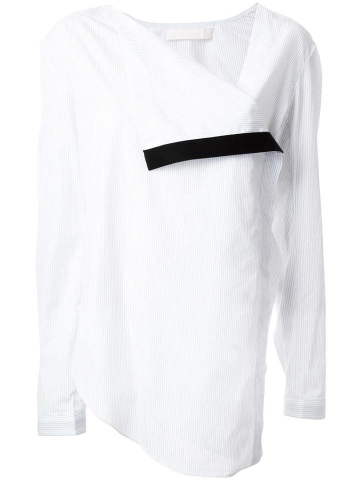 Dion Lee 'axis' Wrap Blouse, Women's, Size: 10, White, Cotton
