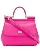 Dolce & Gabbana Medium Sicily Shoulder Bag - Pink & Purple