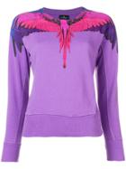 Marcelo Burlon County Of Milan Bird Feathers Printed Sweater - Pink &
