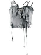 Ottolinger Asymmetric Denim Top - Grey