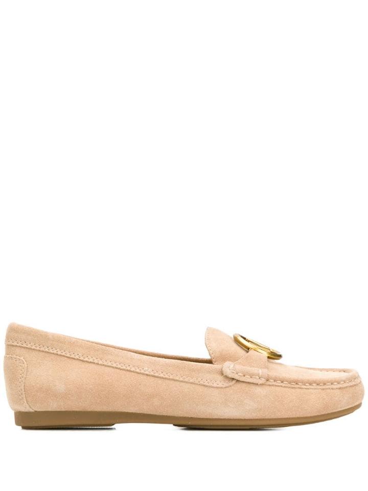 Michael Michael Kors Mk Plaque Loafers - Neutrals