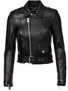 Saint Laurent Classic Biker Jacket, Women's, Size: 38, Black, Cotton/lamb Skin/cupro