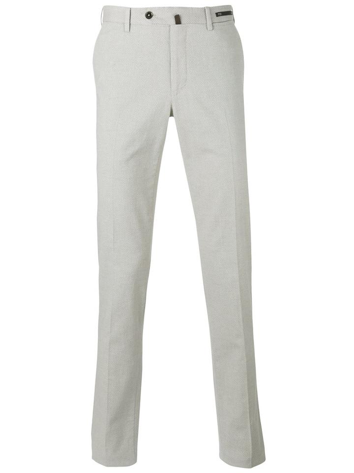 Pt01 - Slim Leg Trousers - Men - Cotton/spandex/elastane - 54, Grey, Cotton/spandex/elastane