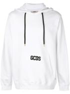 Gcds Logo Print Hoodie - White