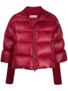 Red Valentino Jersey Cuff Puffer Jacket