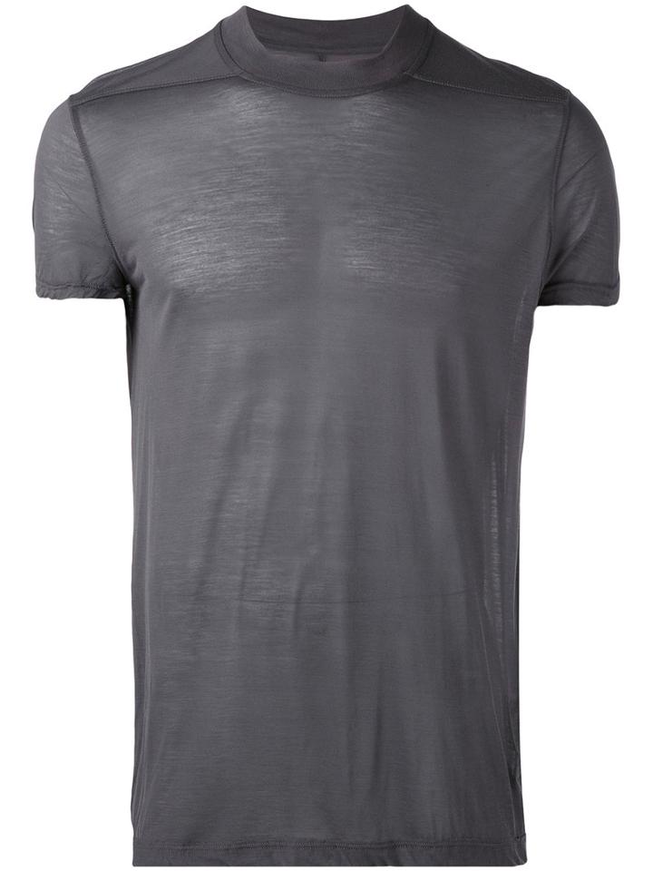 Rick Owens Drkshdw - Round Neck T-shirt - Men - Viscose - L, Grey, Viscose