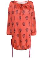 Undercover Logo Dress - Orange