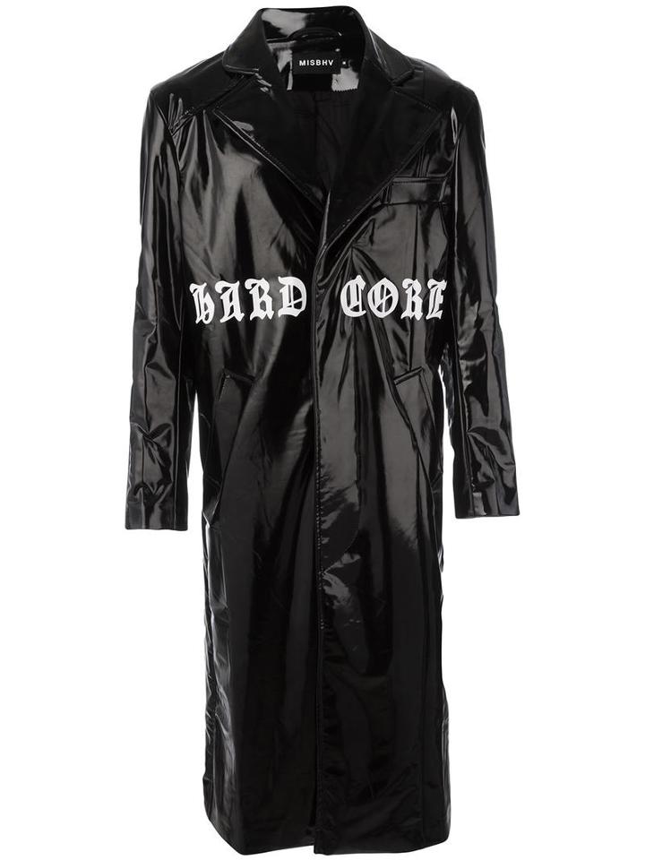 Misbhv 'hardcore' Coat, Men's, Size: Large, Black, Acetate/nylon/spandex/elastane