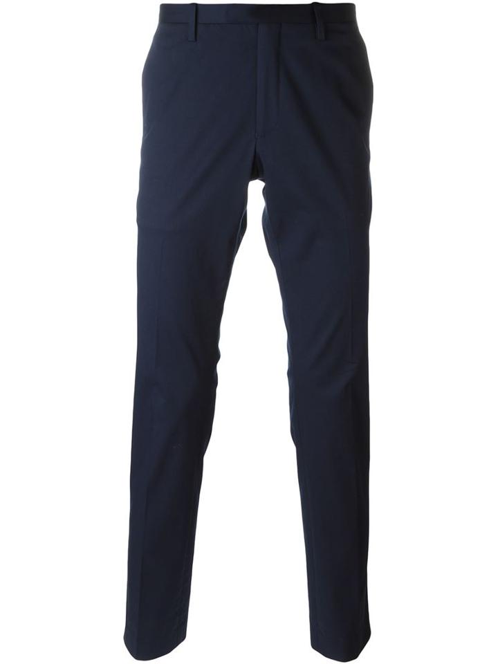 Michael Kors Slim Fit Trousers, Men's, Size: 34, Blue, Cotton/spandex/elastane
