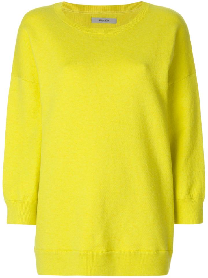 Humanoid Round Neck Sweatshirt - Yellow & Orange
