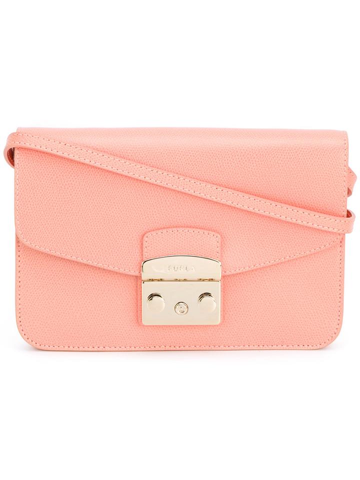 Furla - Fold-over Closure Crossbody Bag - Women - Leather - One Size, Women's, Pink/purple, Leather