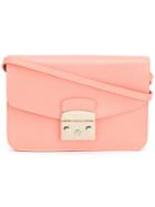 Furla - Fold-over Closure Crossbody Bag - Women - Leather - One Size, Women's, Pink/purple, Leather