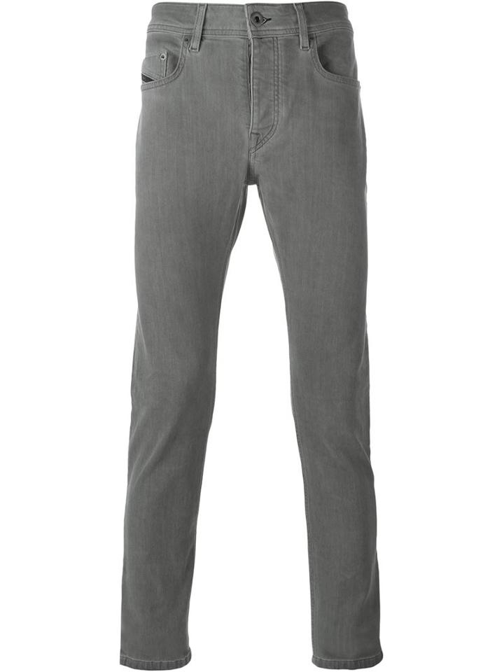 Diesel Black Gold Stretch Slim-fit Jeans, Men's, Size: 32, Grey, Cotton/spandex/elastane