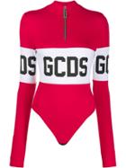 Gcds Logo Print Turtleneck Body - Red