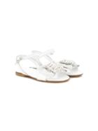 Montelpare Tradition Teen Embellished Bow Sandals - White