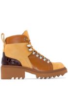 Chloé Beige And Brown 50 Leather Hiking Boots