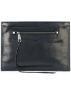 Rebecca Minkoff - Fringed Detail Clutch - Women - Leather - One Size, Black, Leather