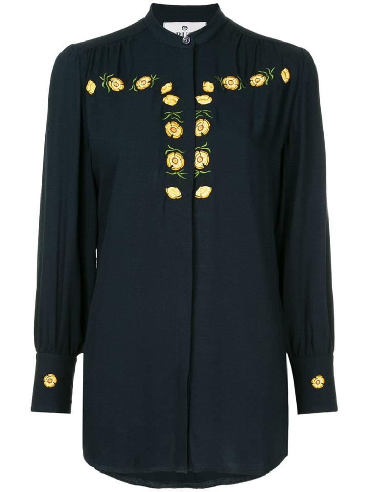 Bruta Flower Embroidered Blouse - Blue