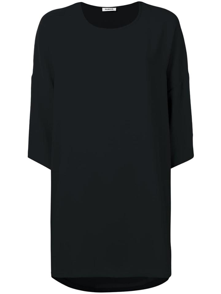 P.a.r.o.s.h. Short-sleeve Flared Dress - Black