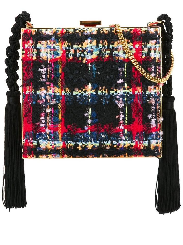Alessandra Rich Tasseled Boucle Clutch, Women's