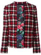 Msgm Floral Detail Jacket, Women's, Size: 42, Polyester/wool/polyamide