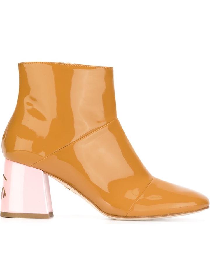 Chiara Ferragni Flirting Boots, Women's, Size: 37, Brown, Leather/plastic