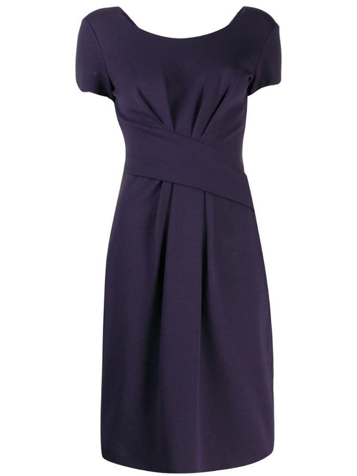 Emporio Armani Gathered Sheath Dress - Purple
