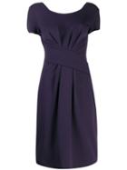 Emporio Armani Gathered Sheath Dress - Purple