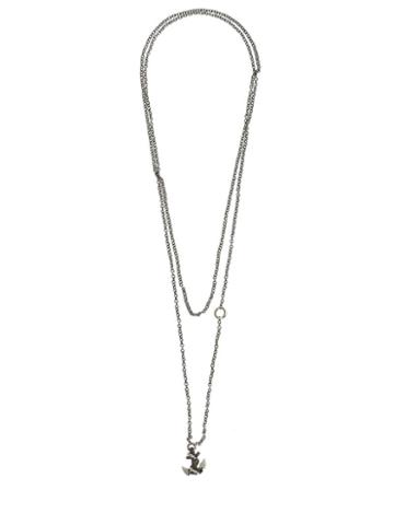 Werkstatt:münchen Mini Anchor Chain Necklace, Men's, Metallic