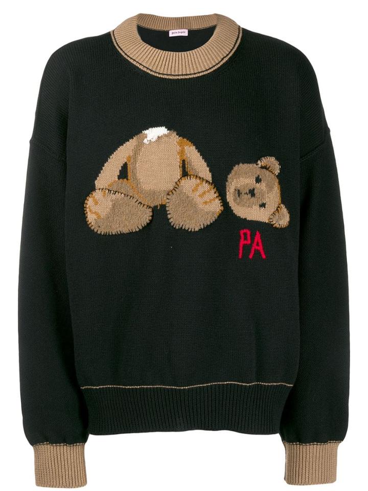 Palm Angels Appliqué Detail Jumper - Black