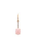 Irene Neuwirth 18kt Gold Pink Opal Oval Diamond Earring