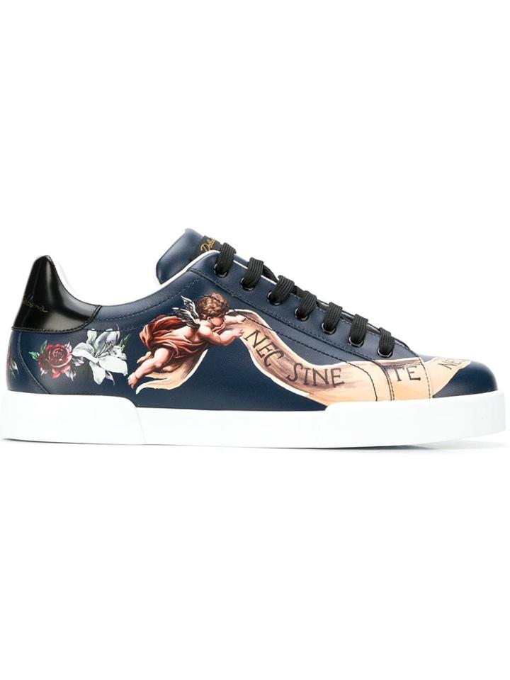 Dolce & Gabbana Painted Sneakers - Blue