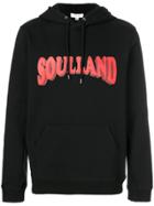 Soulland Logo Print Hoodie - Black