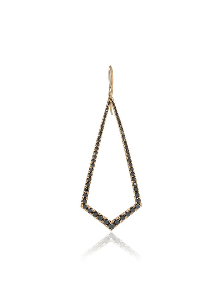 Lizzie Mandler Fine Jewelry 18k Gold And Black Diamond Drop Earrings -