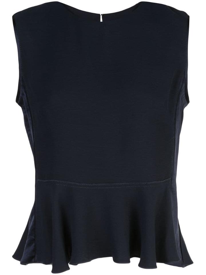Derek Lam 10 Crosby Sleeveless Peplum Top - Blue