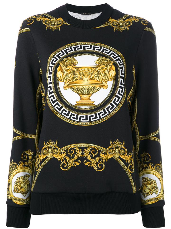 Versace - La Coupe Des Dieux Sweatshirt - Women - Cotton - 40, Blue, Cotton