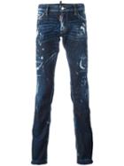 Dsquared2 Sexy Bootcut Bleached Jeans, Men's, Size: 52, Blue, Cotton/spandex/elastane