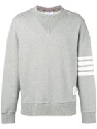 Thom Browne 4-bar Oversized Loopback Sweatshirt - Grey