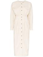 Rejina Pyo Blake Herringbone Midi Dress - Neutrals