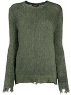 Avant Toi Distressed Finish Jumper - Green