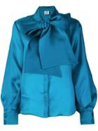 Ultràchic Pussybow Blouse - Blue