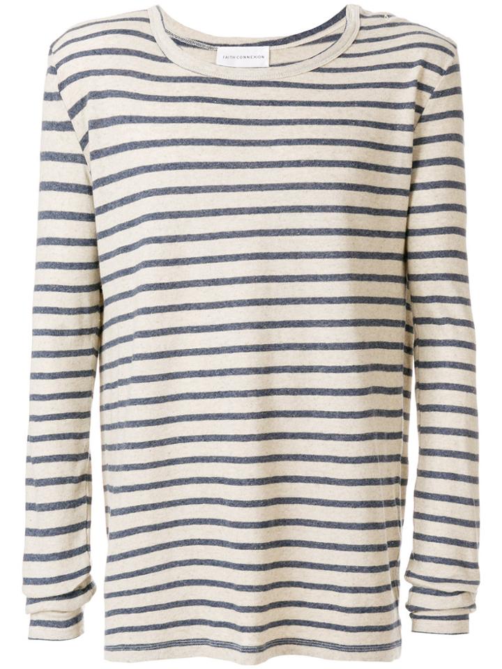 Faith Connexion Striped Long-sleeved Top - Nude & Neutrals