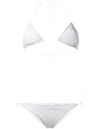 Oseree - Lumiere Bikini Set - Women - Polyester/polyamide/spandex/elastane - M, Grey, Polyester/polyamide/spandex/elastane