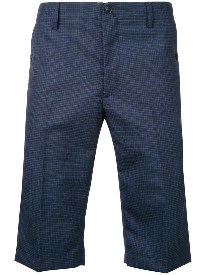 Junya Watanabe Comme Des Garçons Man Tailored Shorts, Men's, Size: Xl, Blue, Wool