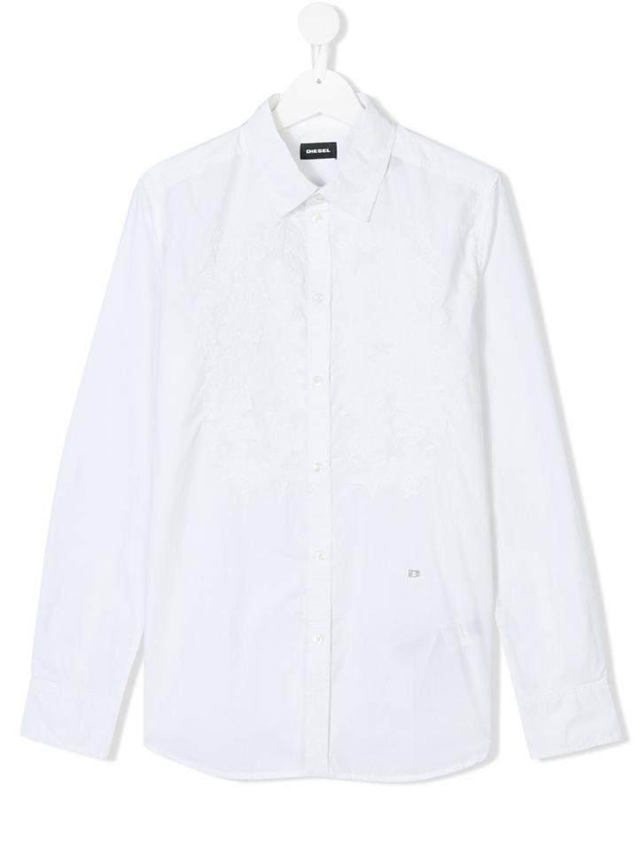 Diesel Kids Star Applique Shirt - White