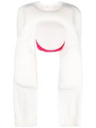 Comme Des Garçons Cut-out Sweater - White