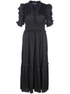 Ulla Johnson Gathered Sleeves Dress - Black