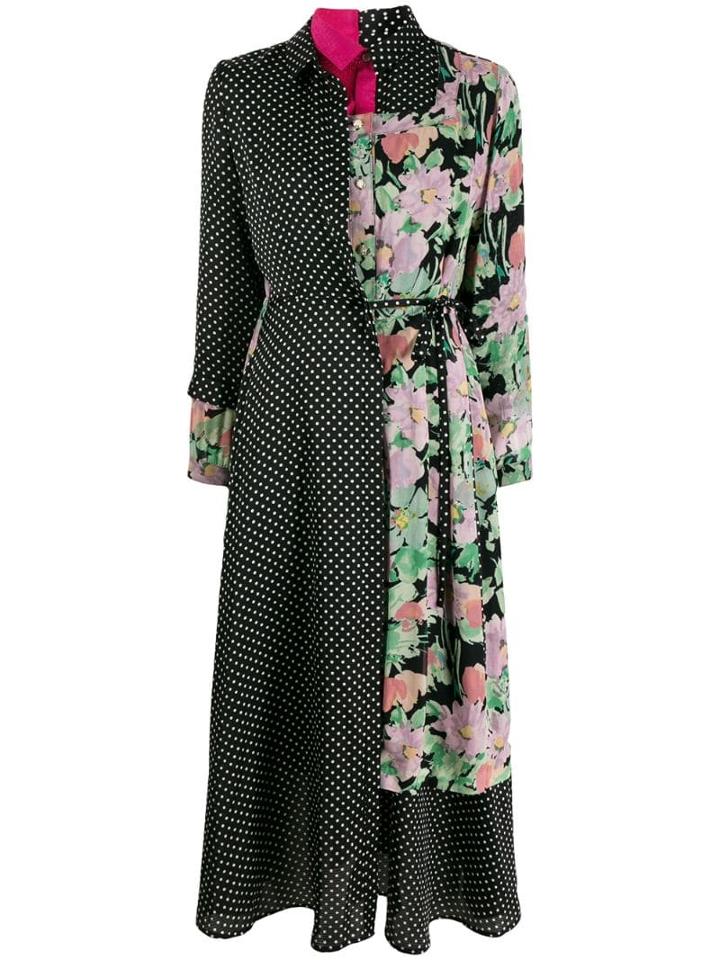 Junya Watanabe Floral Shirt Dress - Black