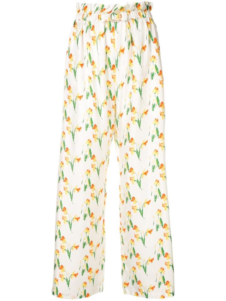 Shrimps Libra Printed Trousers - White